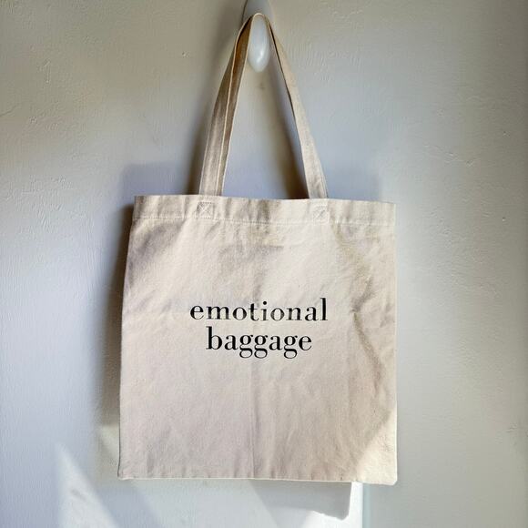 Emotional Baggage Canvas Tote Bag Reusable Eco Shopper - Picture 1 of 8